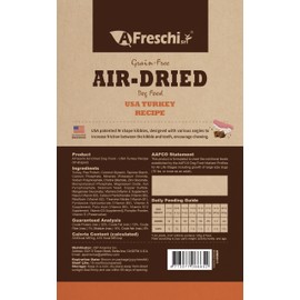 Afreschi Air-Dried Dog Food Turkey Recipe 2.2 lb, All-Natural, Complete & Balanced, Single-Animal Protein, Grain-Free, High-Protein, Limited Ingredients