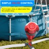 Pool Hose Connector with Shut-Off Valve, 1.5"to 1.5" T-Joint