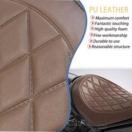 SHINKAMT cmx1100 Motorcycle Rear Passenger Seat replacement for Ho&n&da Rebel CMX1100 CMX 1100 Rebel1100 Spare Parts 2021-2024 Touring Soft Leather Rear Passenger Pillion Seat (Rear Seat-Brown)