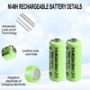 Zsolarigt 10 Pcs 2/3AAA NIMH Battery 1.2V 600mAh Rechargeable Battery