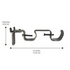 SatoriHome Double Rod Curtain Brackets, Set of 3 – Bronze