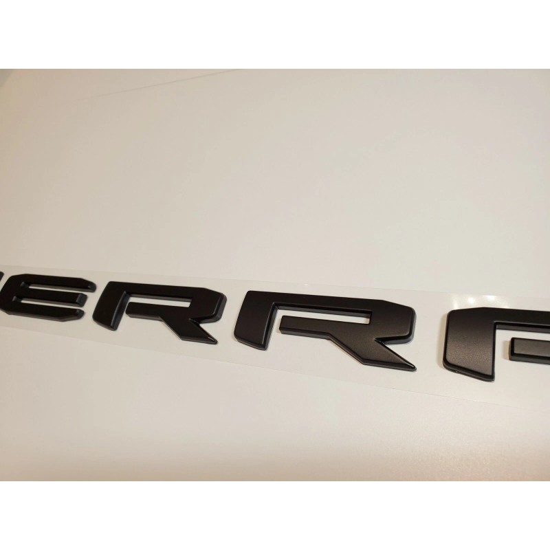 GMC 2PCS Matte Black Rear Tailgate SIERRA SLT Emblem GMC