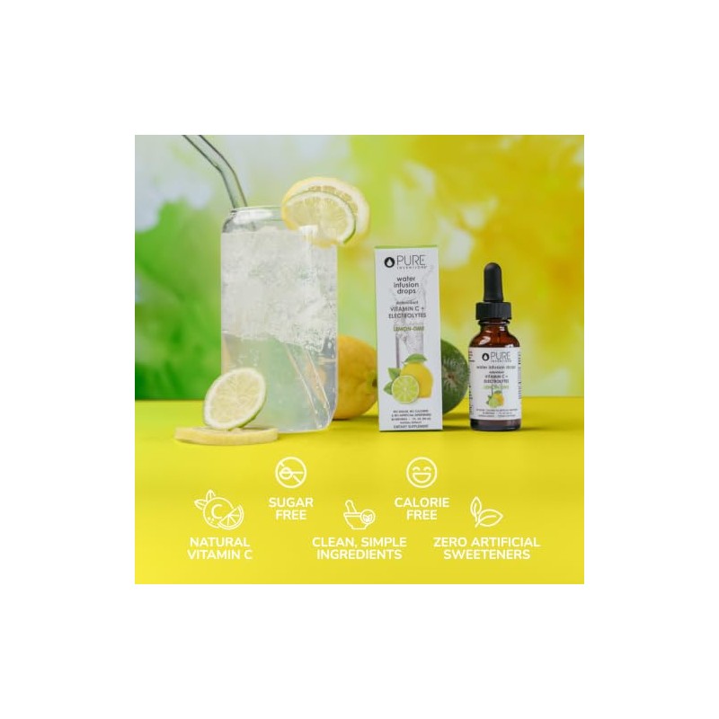 Pure Inventions- Antioxidante Vitamina C Electrolitos Sabor a Lima Limón