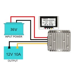 DC Golf Cart Converter DC 36V to DC 12V 10A 120W Step Down Regulator Reducer IP68