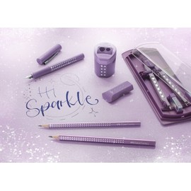 FABER-CASTELL Sparkle Fountain Pen, Nib Width F, Purple, 140880