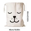 XINSUO® 2 pcs Canvas Drawstring Laundry Bags Washable,60 x 48