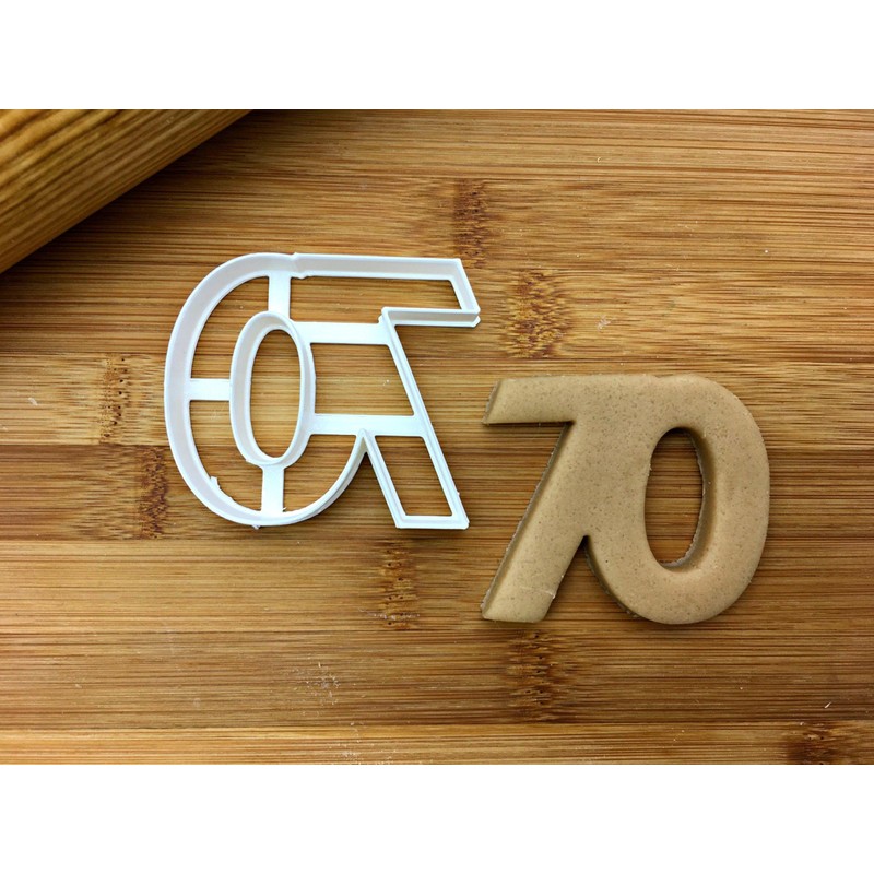 Sweet Prints Inc Number 70 Cookie Cutter - Dishwasher Safe