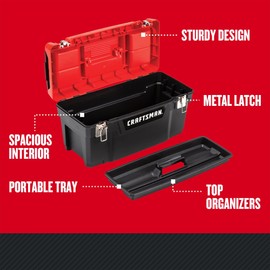 CRAFTSMAN Tool Box, Lockable 20-inch with Removable Tray and Small Parts Storage (CMST20901)