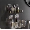 Transparent Hanging Suction Cup Removable Drying Drainable Shower Rack Storage