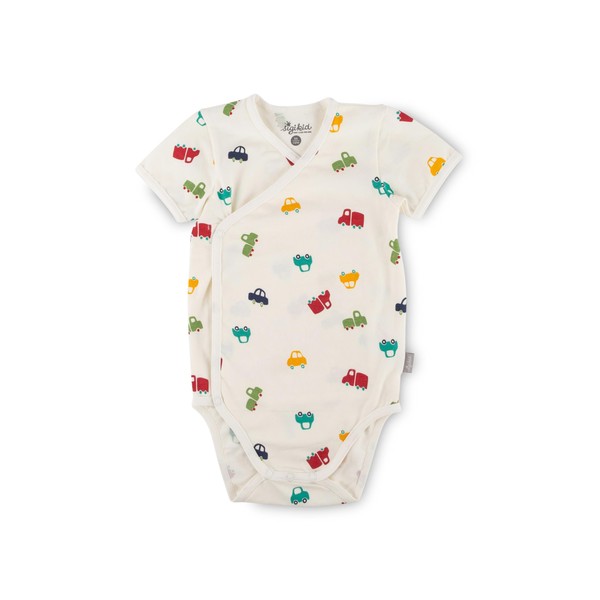 Sigikid Classic Baby Short-Sleeved Wrap Bodysuit, White