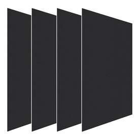 RHBLME 4 PCS Anodized Aluminum Sheets Metal, 6 x 6 x 1/25 Inch Black Aluminum Metal Plates Engraving Blanks for Laser Engraving, 1.0 MM Thin Decorative Metal Sheet for Crafting, Home Decoration