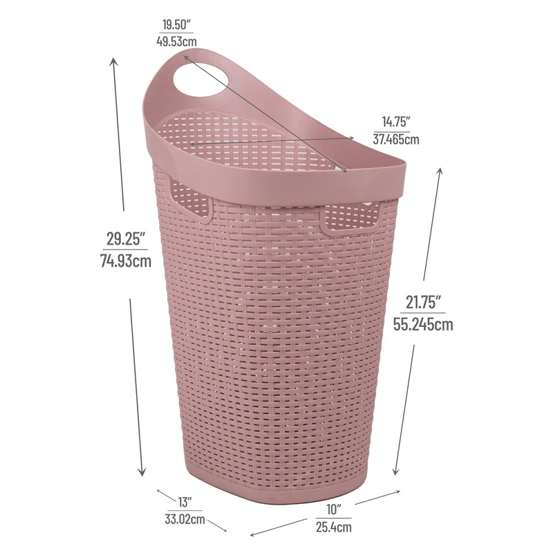 Mind Reader Basket Collection, Mobile Laundry Hamper, 60 Liter (15g/33lbs)