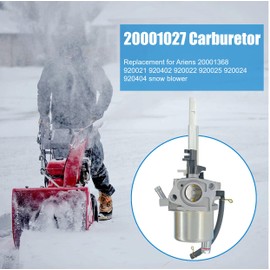 920402 Carburetor Replacement for Ariens Snow Tek ST24 20001368 20001369 920021 21'' 22'' 24'' 28'' Snow Blower, Replacement for LCT 03121 208cc Engine Replacement for Poulan Pro 587154101