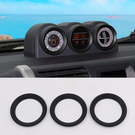 Aosseiye Black Compass Decorative Fit for Toyota FJ Cruiser Frame Triptych Combination Compass Sticker FJ Dashboard Compass Car Styling Interior