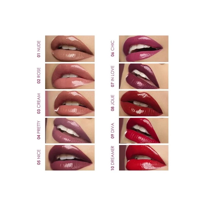Lip Gloss Super Glossy Pink Up Color Intenso Brillo Extremo