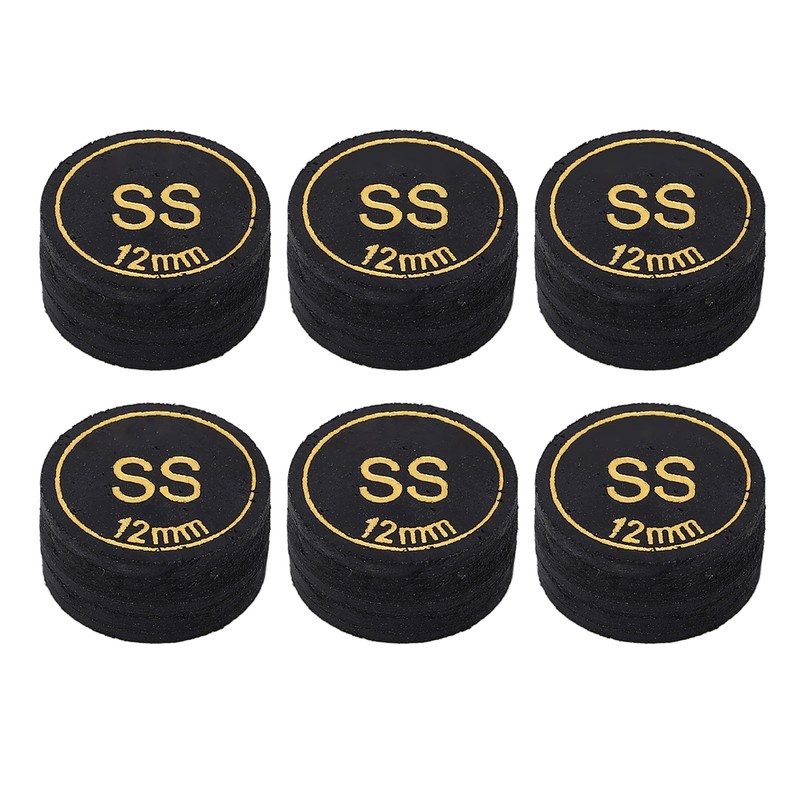 6pcs Pool Billiard Cue Tips 12mm Billiard Pool Cues Tips
