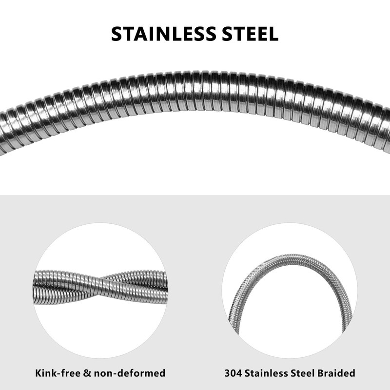 Achelous 18 Inch Stainless Steel Hose for Commercial Kitchen Sink