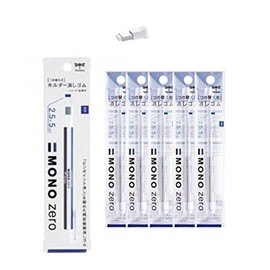 Tombow Mono Zero Pen-Style Eraser (1 Pen-Eraser & 10 Refills, 2.5mm Rectangle tip)