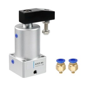 Antrader Air Cylinder,Left-Turn Cylinder Pneumatic Rotation Angle of 90 Degrees Rotary Pneumatic Cylinder Pressure Clamping Rotating Cylinder,1Pcs (ACK25×90L)