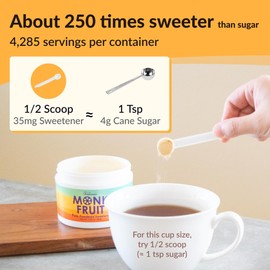 NAMANNA Pure Monk Fruit Sweetener- Zero Calorie, Zero Carb, Paleo Safe (50% Mogroside V, 150g, 3,000 Servings)