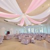 Wedding Canopy Ceiling Drapes 6 Panels 5ftx15ft Pink Draping Fabric