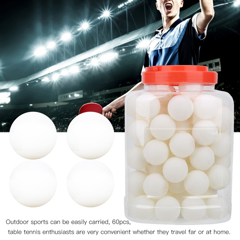 60Pcs Intermediate Training Exercise Pong Table Tennis Ball Outdoor Sports