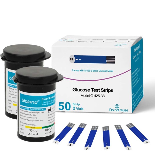 Blood Glucose Test Strips 50 for Bioland G-425-3