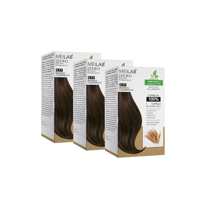 MEILAB Permanent Hair Colour without Ammonia - Pack of 3