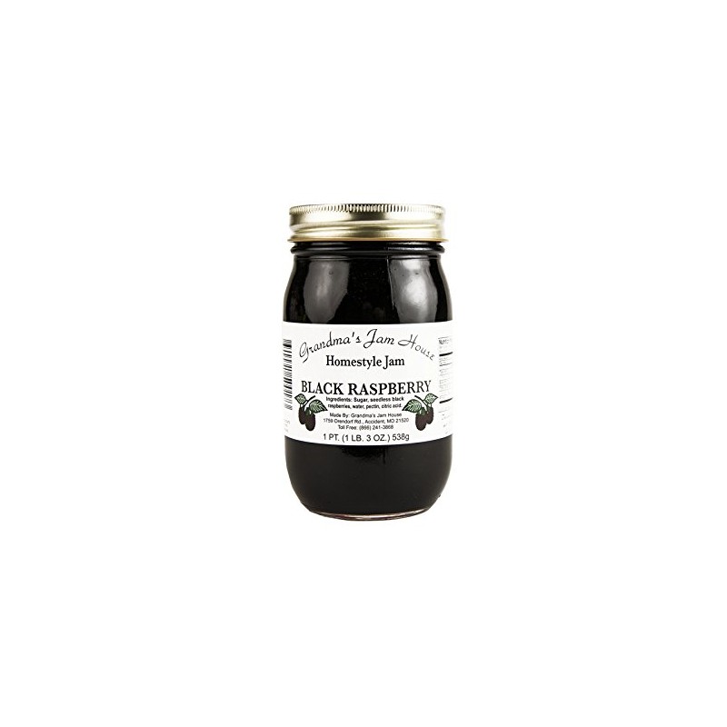 Homestyle Black Raspberry Jam - One Pint - Grandma's Jam
