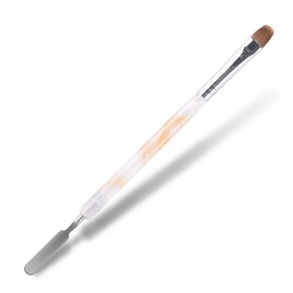 Rolabling 2-Way French Tip Brush Kolinsky Sable Gel Nail Brush for French Tip with Dotting Tool Manicure Design Nail Art Tool Suitable for Nail Drawing and DIY at Home(Size 10)