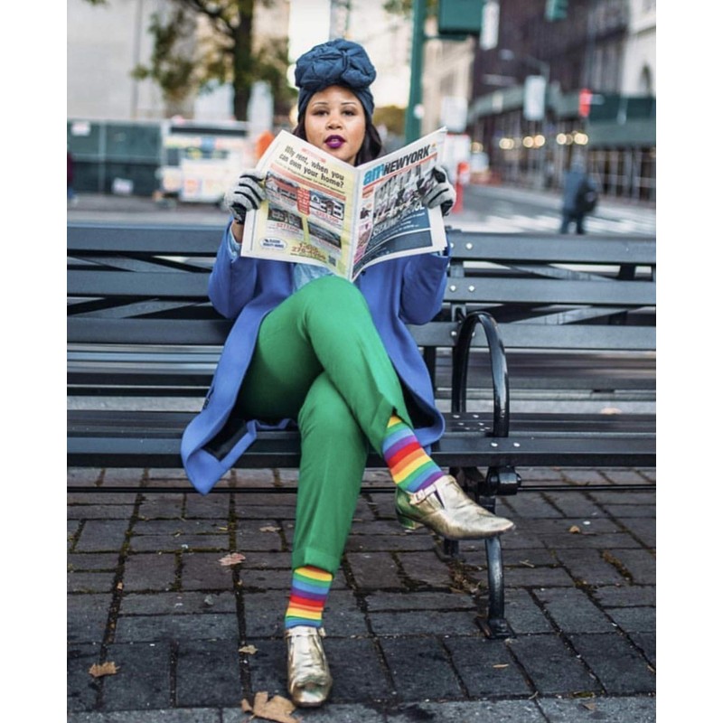 Hot Sox Calcetines originales para mujer, Rayas (Rojo), 4-10