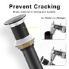 Bathroom Sink Drain Pop Up without Overflow Vessel Sink Lavatory