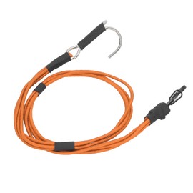 RC Rescue Tow Strap, Portable High Bearing Capacity Stainless Steel Hook Crawler Kinetic Winch Rope for 1/10 1/8 RC Cars (Orange)