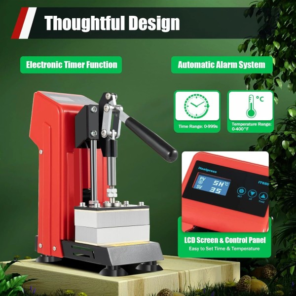 unbranded Heat Press Machine 900W Mini Manual Heat Presser Heavy