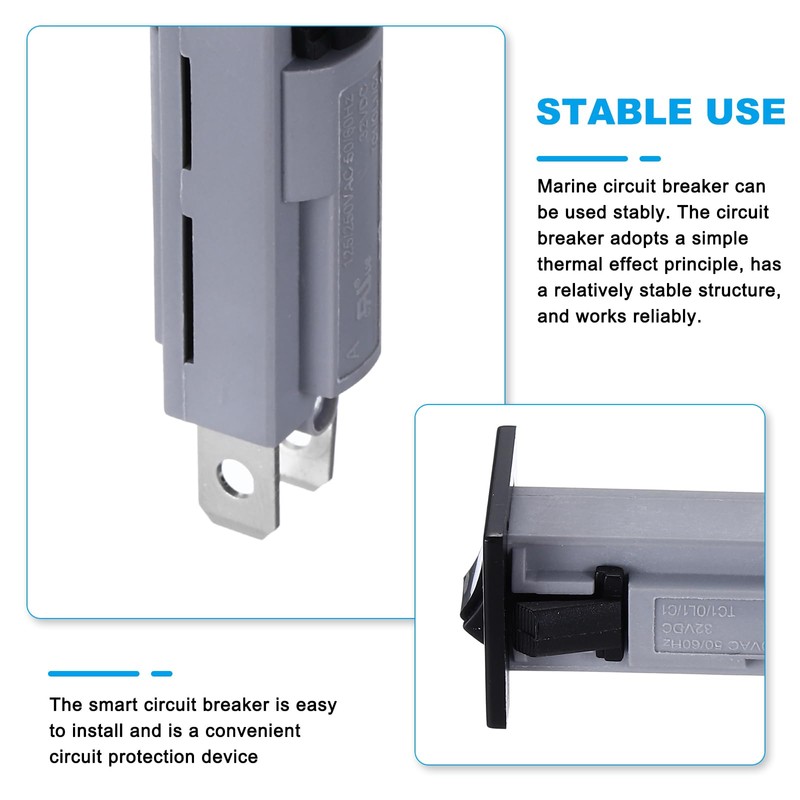 sourcing map Thermal Circuit Breakers 125/250VAC 32VDC 5A Manual Reset