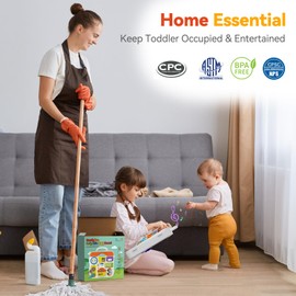 INNOSKY Toddler Montessori Toy Busy Board for 1-2 Year Old Boys Girls Gift, Baby Toy 12-18 Months, Musical Learning Educational Toys for 1 Year Old, 1st Birthday Baby Boy Girl Gifts