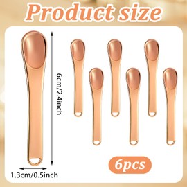 FdcZeyxior 6 PCS Metal Makeup Spatula Tool, Mini Reusable Skin Care Spoon Multi-functional Facial Applicator Tool Beauty Scoop for Face Mask Eye Cream Lotions Moisturizers Essences Beauty Accessories