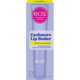eos Cashmere Lip Butter - Vanilla Cashmere, Plumping Peptides, Smoothing, eos Lip Butter, Shea Butter, Lip Mask, Lip Moisturizer, Soft Lips, 0.35 fl oz