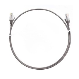 8Ware Cat6 Ultra Thin Slim Cable, Grey, 0.5m Length