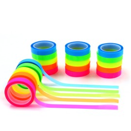 Modixun 20 Rolls Transparent Writable Highlighter Tape, Removable Thin Transparent Sticky Notes, 5 Bright Colors Book Tabs Annotation Tabs, Page Markers Sticky Tabs for Books, 0.6cm×5m