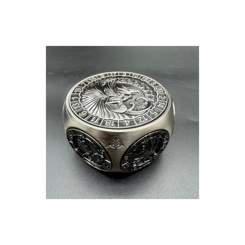 DNDND 8-in-1 Dual D20 Hexagonal Metal Dice - D&D Monster