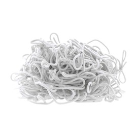 Mandala Crafts 16 Inches Pre-Tied Stretch Loops with Pre Tied Bows from Elastic Ribbon - 100 White Elastic Bows Boxes Bows Tags Gift Elastic Wrapping Cord String