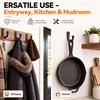 Frienda 6 Pack Wrought Iron Hooks Black Rustic Wall Hooks