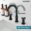 gotonovo 3 Hole Bathroom Faucet 8 inch Widespread Sink Vanity
