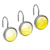 Sunlit Round Crystal Glass Decorative Shower Curtain Hooks, Rust Proof