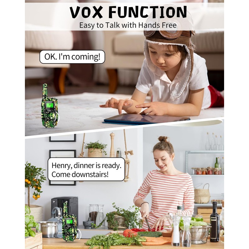 FAYOGOO 2 Pack Walkie Talkies for Kids Long Range 4