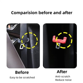 Car Seat Belt Lock Cover Anti-Scratch Silicon Auto Safety Belt Clip Buckle Protector Car Interior Accessories (blue)