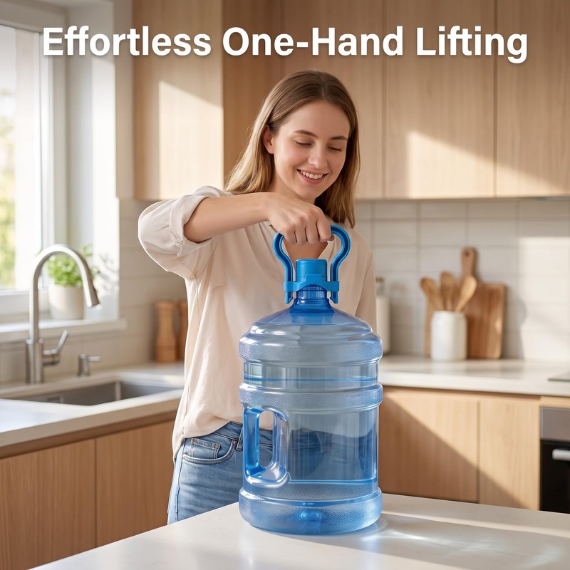 2 Pack Blue 5 Gallon Water Jug Handle, Ergonomic Non-Slip