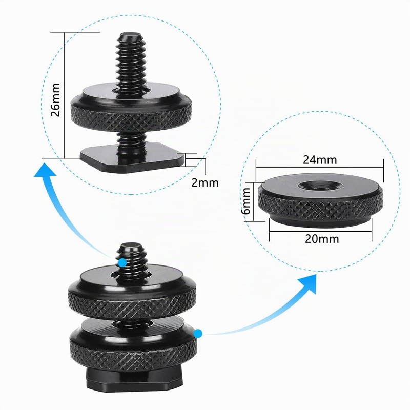 Noosverl Pack of 22 Camera Screw Thread Screw 1/4 Inch