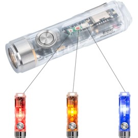 RovyVon Aurora A8 New 4th Keychain Flashlight, 650 Lumen Super Bright with EDC Pocket-Sized,USB-C Rechargeable,Momentary On, Lock Mode, for Camping Daily Use(Amber/Red/Blue)